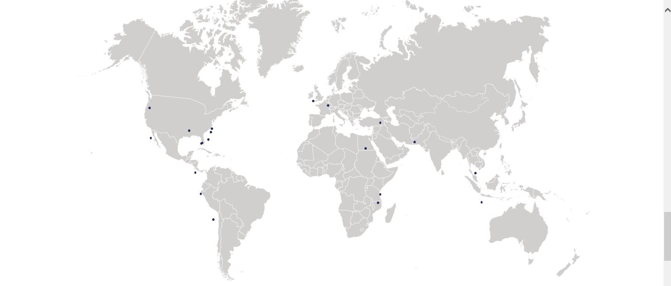 IDCRP Locations map